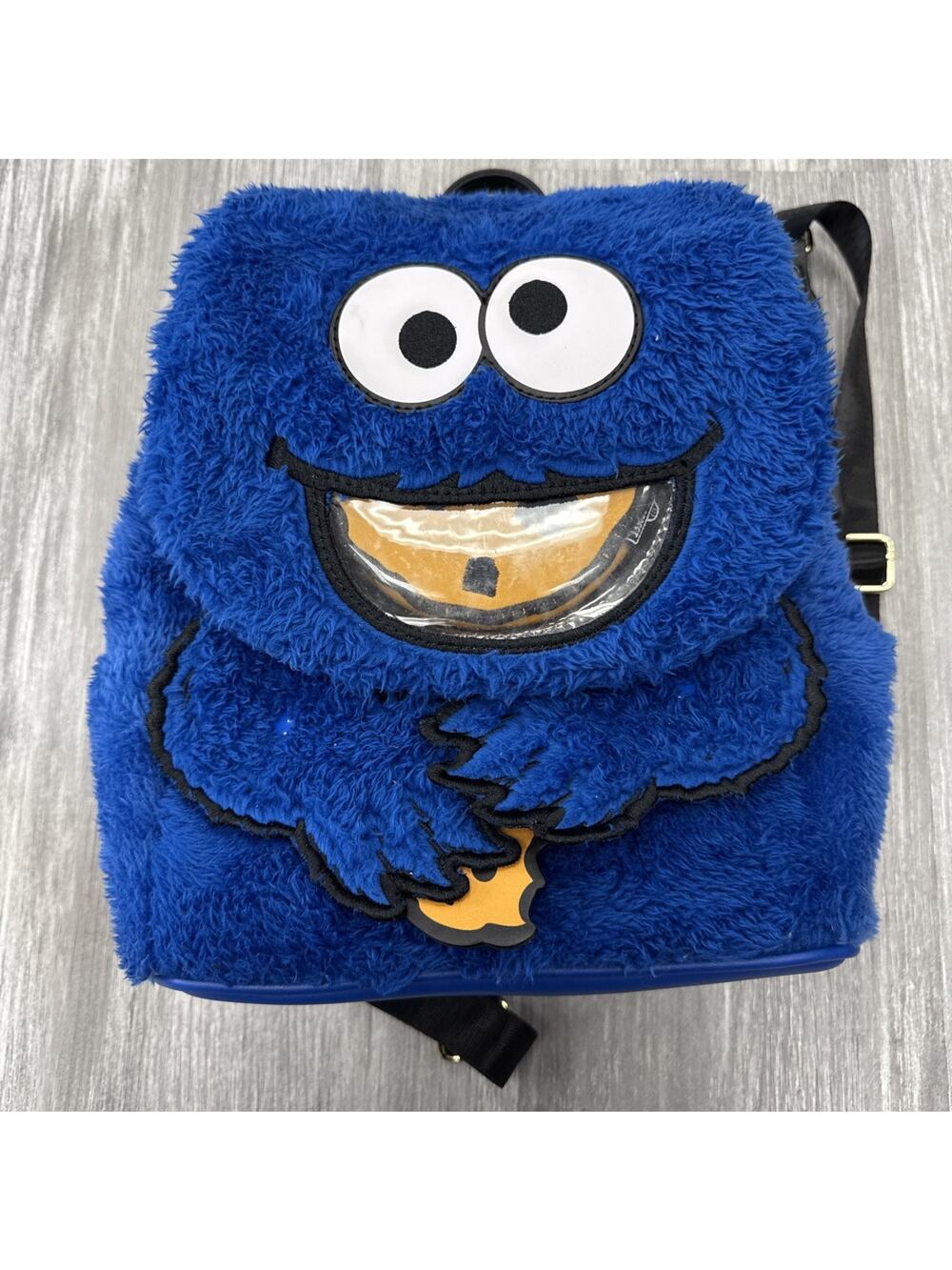 Loungefly Sesame Street Cookie Monster Mini Backpack With Cookie Coin Pouch Set
